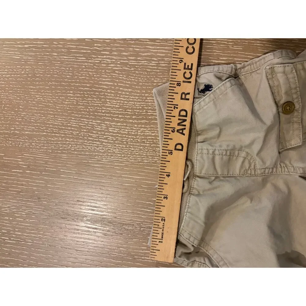 Polo by Ralph Lauren Baby Cargo Pants 3M Tan Khaki 100% Cotton Classic Preppy